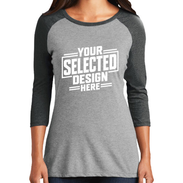 TVCC - Ladies Tri-Blend 3/4 Sleeve T-Shirt Thumbnail